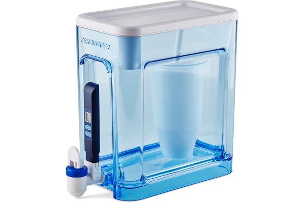 ZeroWater 22-Cup Ready-Read 5-Stage Water Filter Dispenser with Instant Read Out - 0 TDS for Improved Tap Water Taste - IAPMO