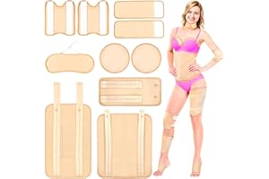 LNKFUL Castor Oil Pack Wrap, 10 Pcs Reusable Organic Castor Oil Packs Kit for Knee Waist Chest Neck Foot & Leg, Adjustable Elastic Strap Castor Oil Pack for Muscle Pain, Constipation, Insomnia, Inflammation