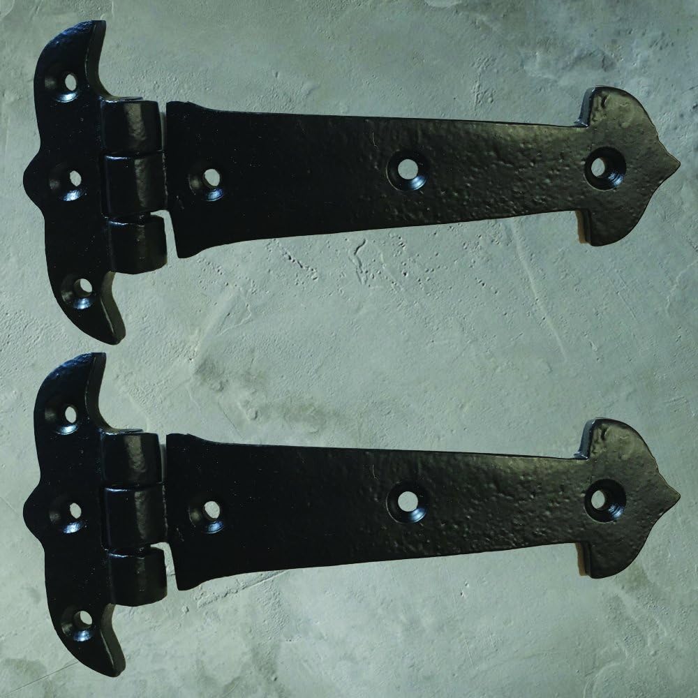 (10) 5.25" Mushroom Head Decorative Iron Hinge DS114 Antique