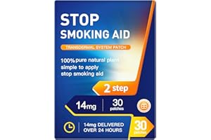 TUWYFE Stop Smoking Patches Step 2, 14mg Quit Smoking Patches - 30 Patches Easy and Effective Anti-Smoking Stickers (Yellow_Step2)