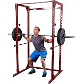 Best Fitness Power Rack - 14-Gauge Steel Home Gym with 500lb Capacity, Chin Bar, 23 Adjustable Safety Bars, Optional LAT &amp; Dip Attachments