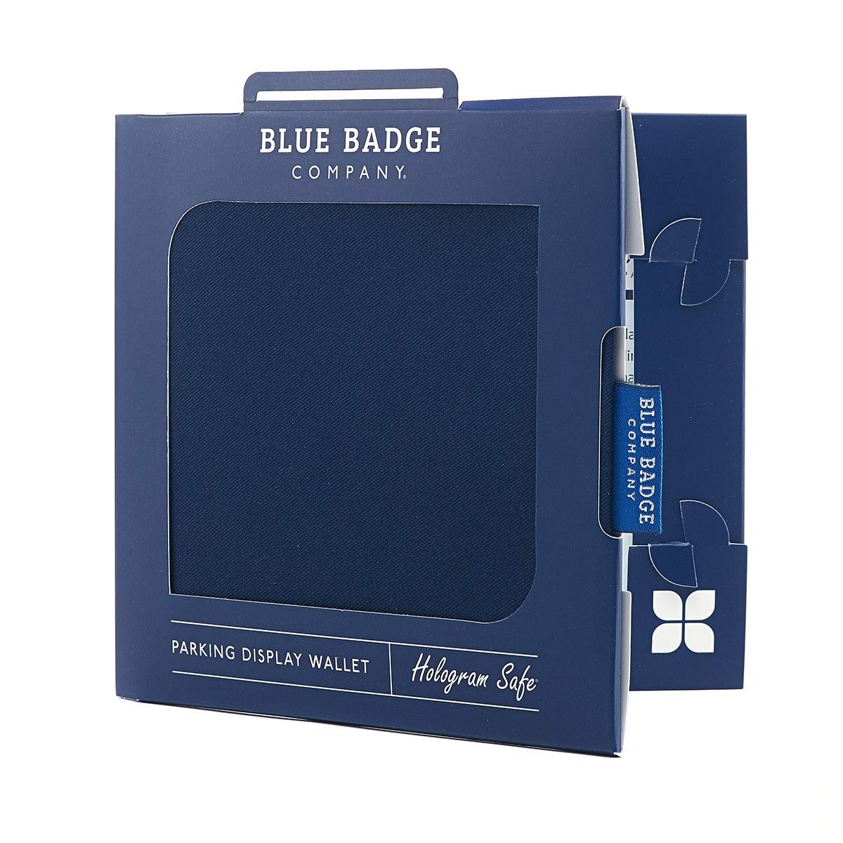 Blue Badge Co Fabric Hologram Safe Wallet, Disabled Parking Permit Cover Holder Includes Timer Clock, Made in the UK, Disabled Badge Holder for Car Navy