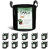 ADORMA 20-Pack 3 Gallon Grow Bags, Heavy Duty Aeration Fabric Pots with Handles,300G Thickened Nonwoven Pots for Plants/Vegetables/Flowers