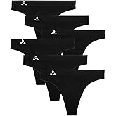 Balanced Tech Moisture Wicking Underwear for Women, Seamless Workout Thongs Quick Dry Travel Thong Panties