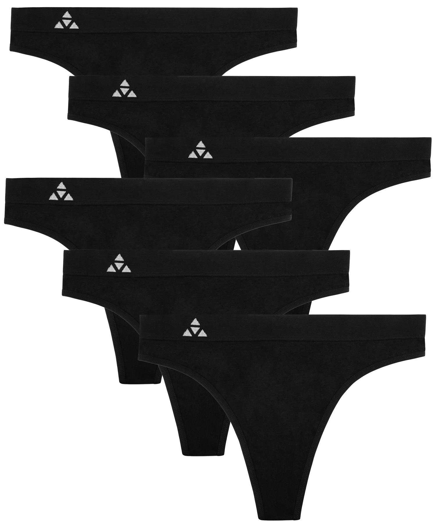 Women's 6-Pack Quick Dry Breathable Seamless Thong Panties Underwear