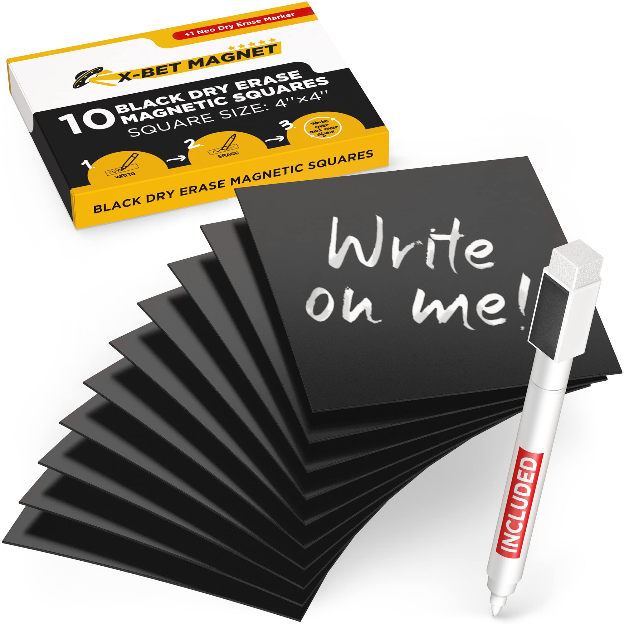 Photo 1 of Dry Erase Magnetic Labels - Reusable Sticky Notes - Notepads for Refrigerator - Dry Erase Magnet Sheets - Blank Magnet Stickers to Write On - Magnets for Whiteboard Classroom Fridge