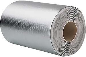 LLPT Aluminum Butyl Tape White 6 Inch x 16.5 Feet Hatch Cover Flashing Permanent Waterproof Leak Repair Tape for Boat Pipe RV Awning Roof Window Patch and Sealing (AB437WT)