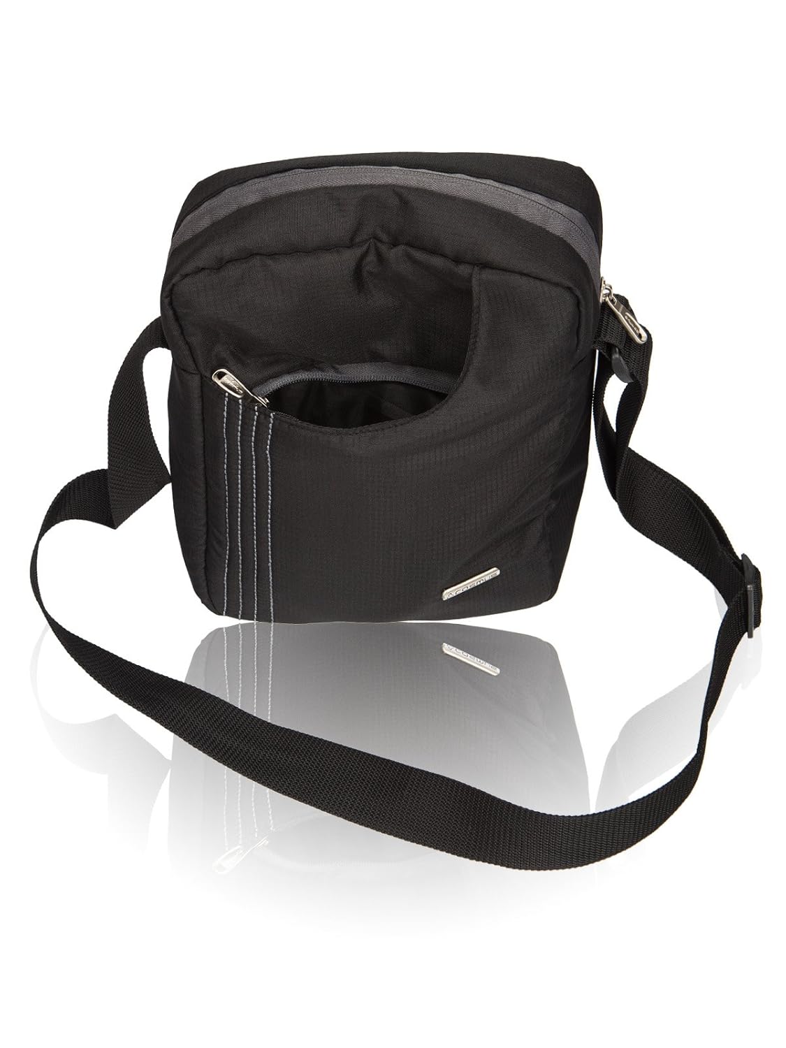 cosmus polyester black sling & cross-body bag for unisex