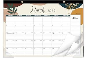 LAFEFO Desk Calendar 2024-2025 - MAR 2024 - AUG 2025, 18 Month Desk/Wall Calendar,16.8" x 12", Thick Paper, Desk Calendar 2024-2025 with Corner Protectors, Ruled Blocks - Lump
