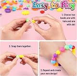 FunzBo Kids Jewelry Making Kit 520 Beads Jewelry Craft Set for Girls view 3