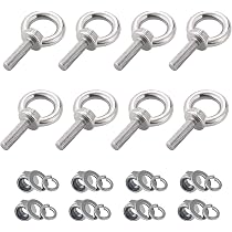 Uxcell Stainless Steel Eye Bolts - M10 X 20mm Shoulder Lifting Bolts, Pack Of 6, Heavy Duty Forged Design - View #5