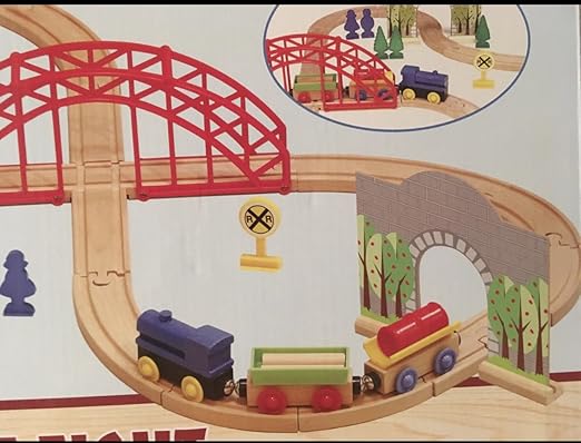 first learning wooden train set