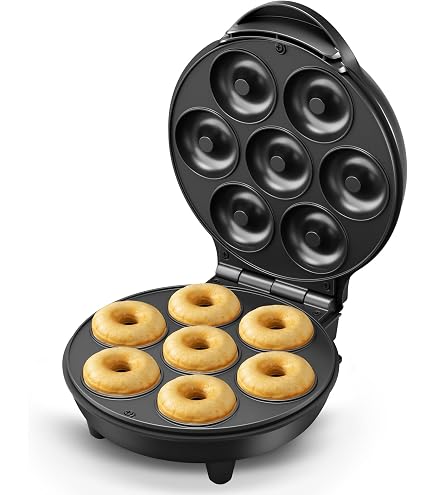 2-Pack Plastic Mini Donut Maker Molds – Manual Doughnut Griddle For Homemade Donuts, Muffins & Pancakes