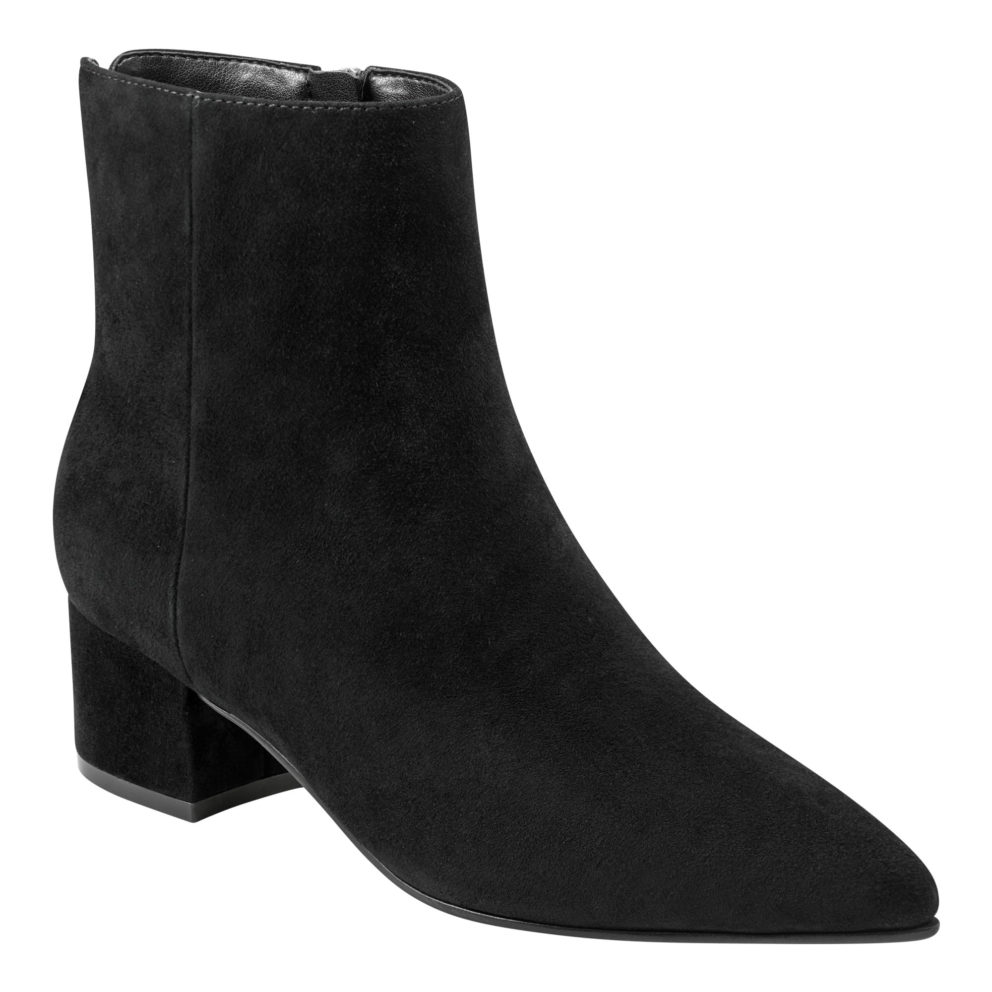 Marc Fisher LTD Women’s LEONNA Ankle Boot, Black Suede 002, 6