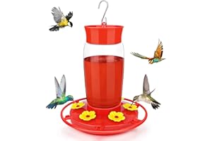 BATHTH Hummingbird Feeders for Outdoors Hanging ant and Bee Proof, Plastic Hummingbird Feeder ant Guard 23 OZ, Bird Feeder for Outside