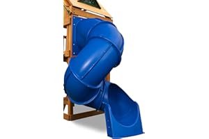 Swing-N-Slide WS 1016-B Quick Connect 5 Foot Turbo Tube Slide Plastic Enclosed Slide for 5 Foot Deck Heights, Blue