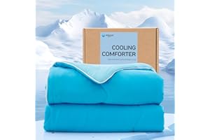 Ailemei Direct Cooling Comforter for Hot Sleepers,Queen Size Cooling Blanket That Instantly Chills for Night Sweats,Double-Sided Breathable Blankets to Control Your Sweat,79"x90",Blue