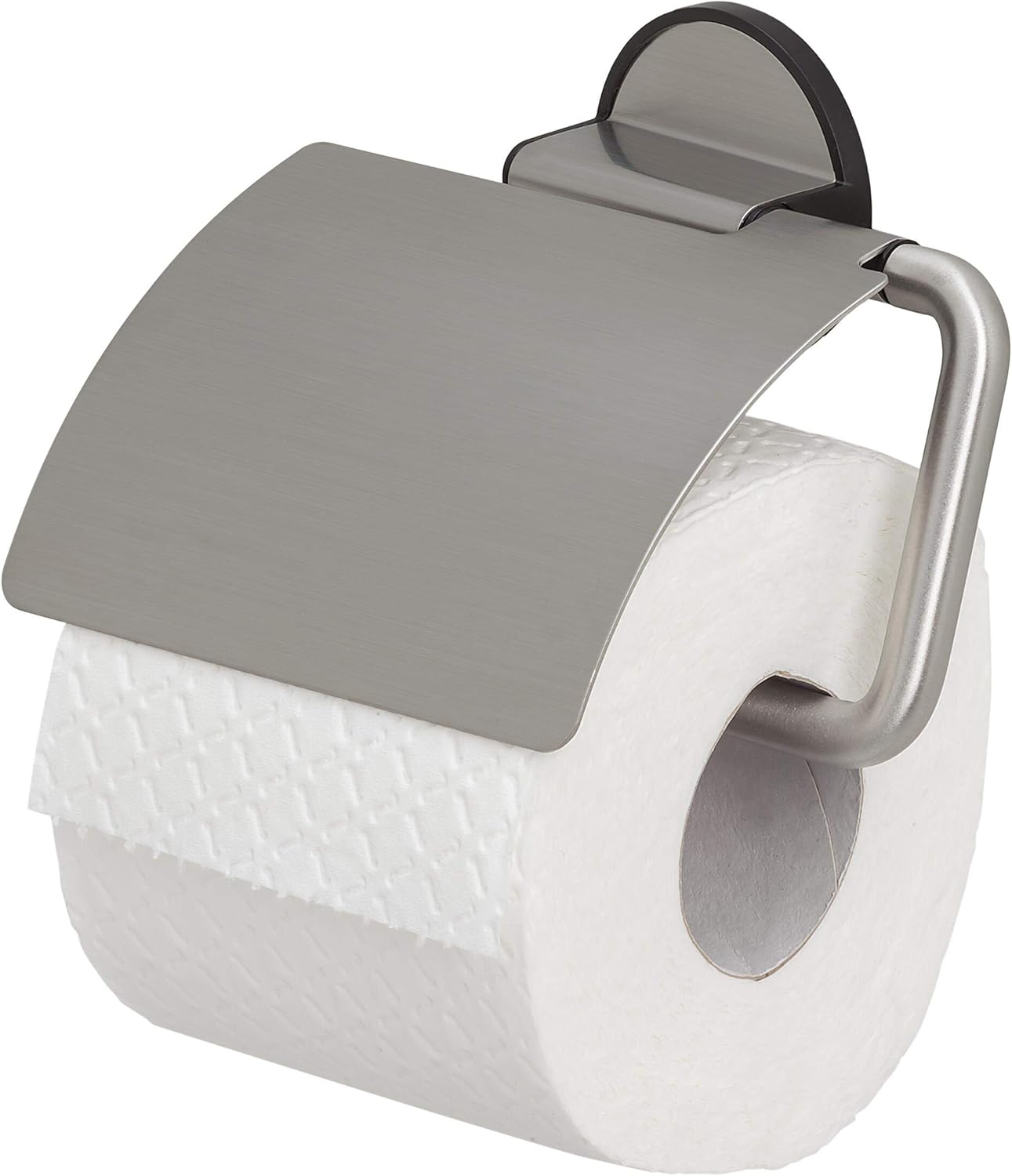 Tiger Tune Toilet Roll Holder with Cover, No Drilling Required Thanks to 3M Self-Adhesive Backing System