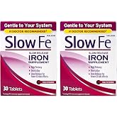 Slow Fe Slow Release Iron Supplement, 30 Tablets (Pack of 2)