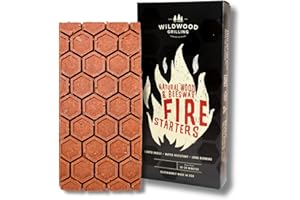 Wildwood Grilling Fire Starters - Sustainably Made in The USA with Natural Wood and Beeswax