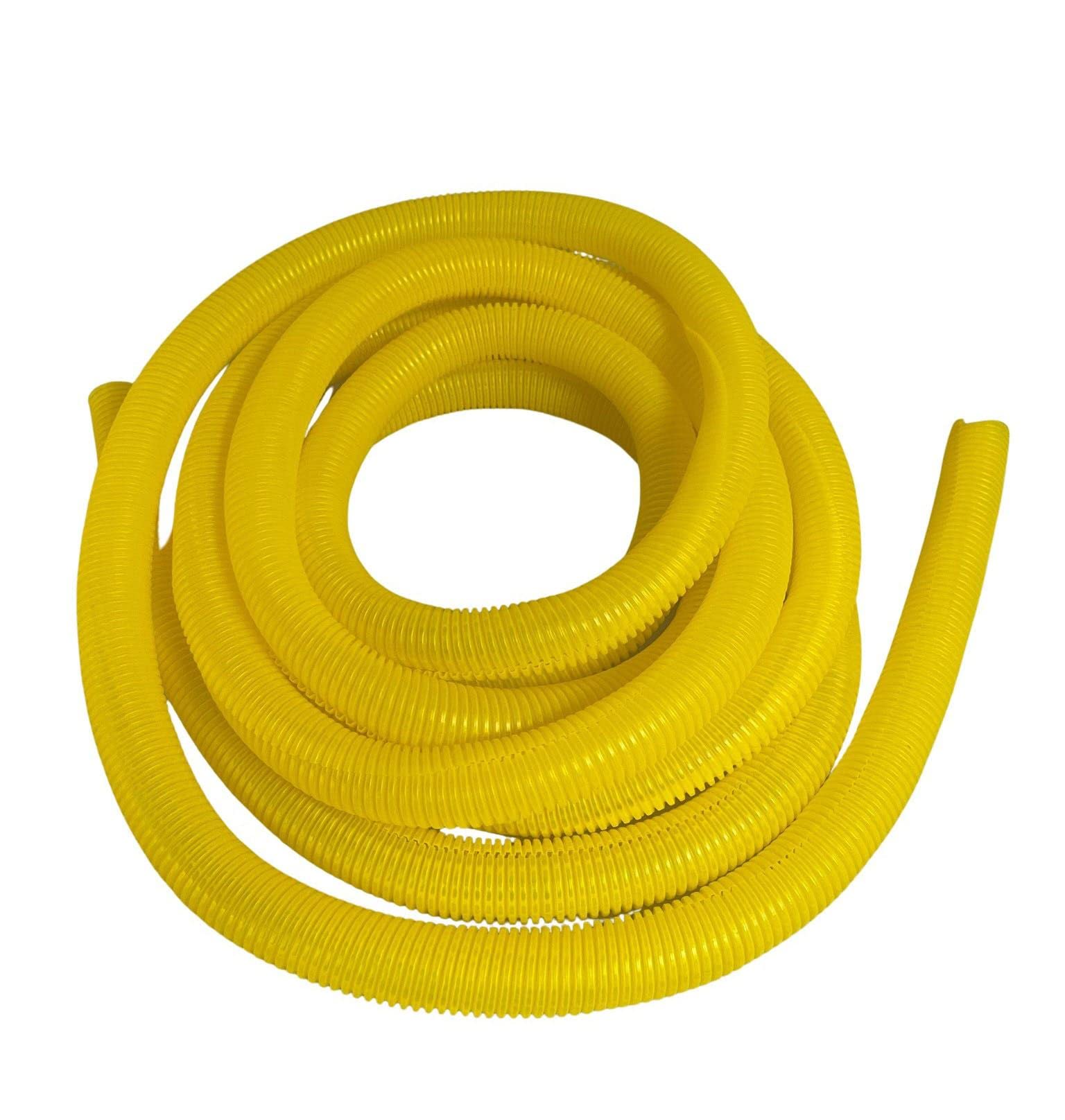 PE Yellow Corrugated Conduit Flexi Pipe Tube Split 23mm - 5m