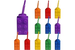 Fxswety Building Blocks Cups 10 oz Brick Party Kids Cup Block Birthday Party Supplies Favors (12)
