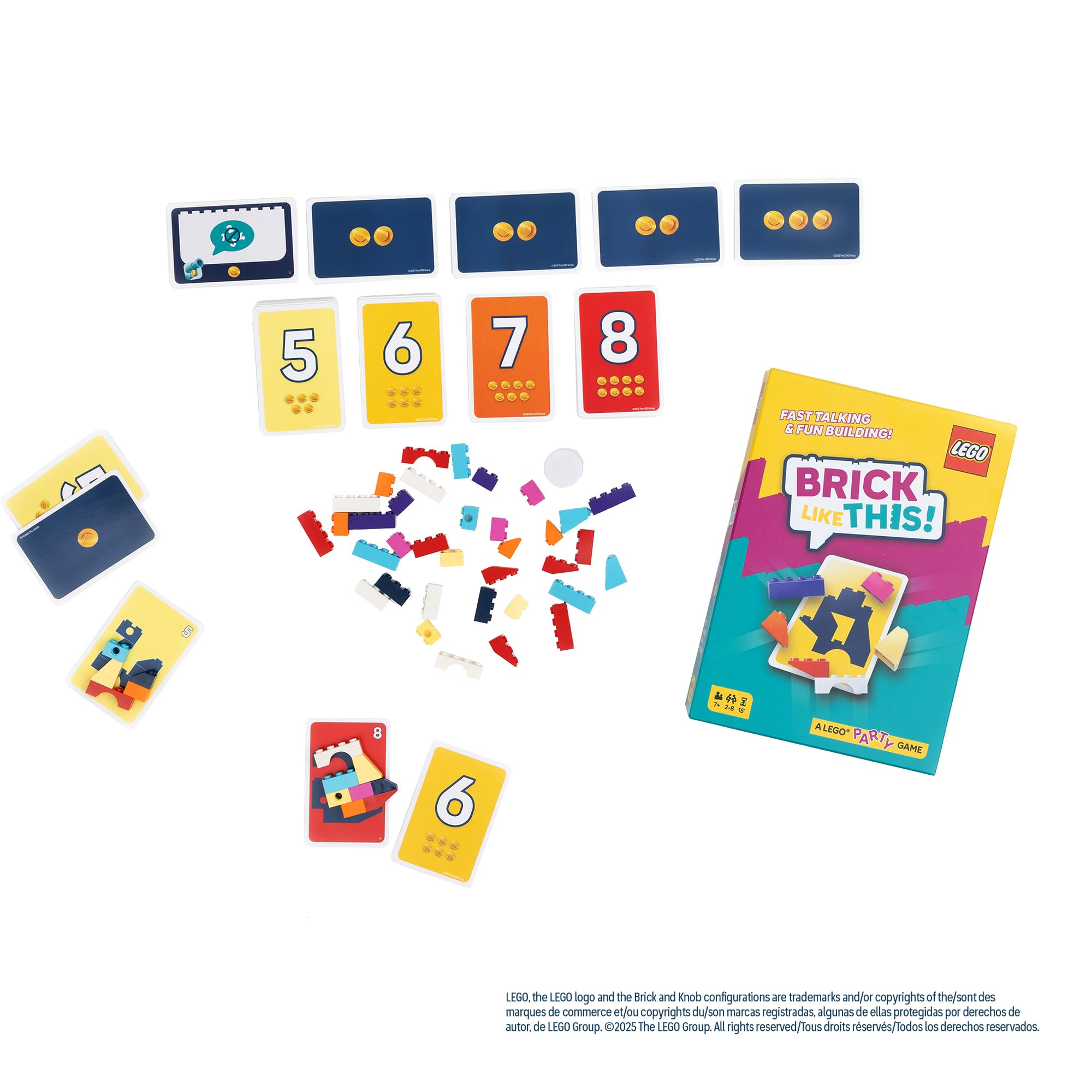 Brick Like This! The Official Lego Party Game - A Fast, Fun Building Game for Families, Kids, Teens & Adults, Ages 7+, 2-8 Players, 15 Minute Playtime