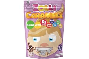 ZOLLIPOPS Zolli Caramelz Sugar-Free Candy - Creamy, Chewy, Dye-Free, Keto & Diabetic-Friendly Healthy Candy, Dentist-Approved Treats for Kids, 5 oz