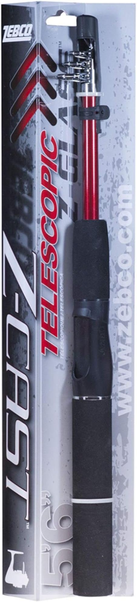 Amazon Com Zebco Zcasts56tel Telescopic Spin Rod 5 6 Multi General Sporting Equipment Sports Outdoors
