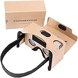 Google Cardboard,Topmaxions 3D VR Virtual Reality DIY VR Headset for 3D Movies and Games Compatible with Android & Apple Up to 6 Inch Easy Setup Machine