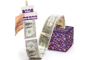 DTESL Happy Birthday Day Money Box for Cash Gift Pull,Money Gift Boxes for Cash,Money Box for Cash Gift Colourful Money Holder for Cash with Pull Out Card DIY Set Surprise Birthday Gift Box