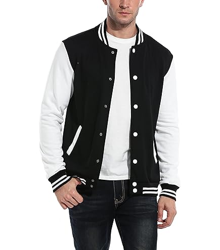 Aazon.co: GREY Varsity Jacket | Chaquetas Universitarias Para Hobre | Chaqueta De Béisbol
