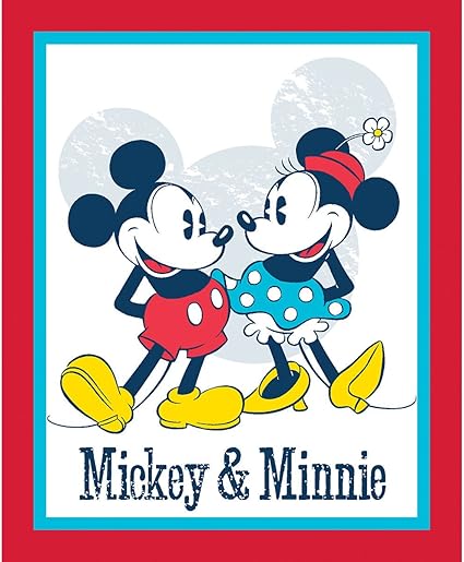 Amazon.com: Tela vintage de Disney Mickey y Minnie de Springs Creative vendido por The Panel: Arte, Manualidades y Costura