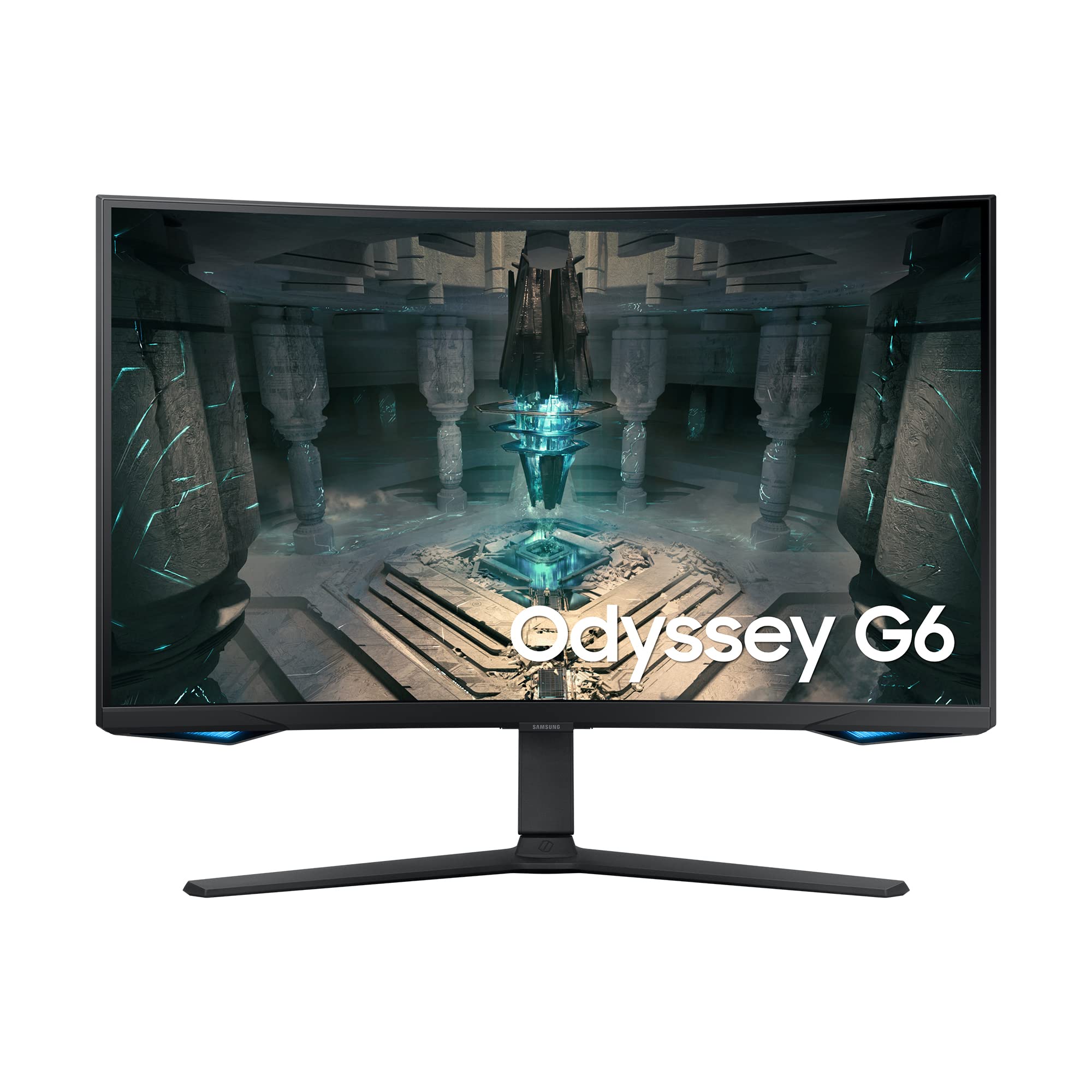 Samsung Odyssey G65B Smart Gaming Monitor S32BG650EU, 32 Zoll, VA-Panel, WQHD-Auflösung, AMD FreeSync Premium Pro, 1000R Bildschirmkrümmung, 1 ms (G/G) Reaktionszeit, Bildwiederholrate 240 Hz, Schwarz