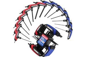 WORKPRO 14-Piece T-Handle Allen Wrench Set, Metric & SAE T Handle Hex Key, Long Hex Key Wrench Sets with Storage Rack for DIY, Auto Bike Repair Tool, Basic Home Repair and Mechanics Maintenance