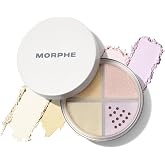 Morphe Bake &amp; Set Setting Powder Quad, Bright Balance, 0.28 Ounce | Lightweight, Talc-Free Finishing Powder for Face Makeup, Soft Natural Finish, Minimizes Shine Up to 24HR