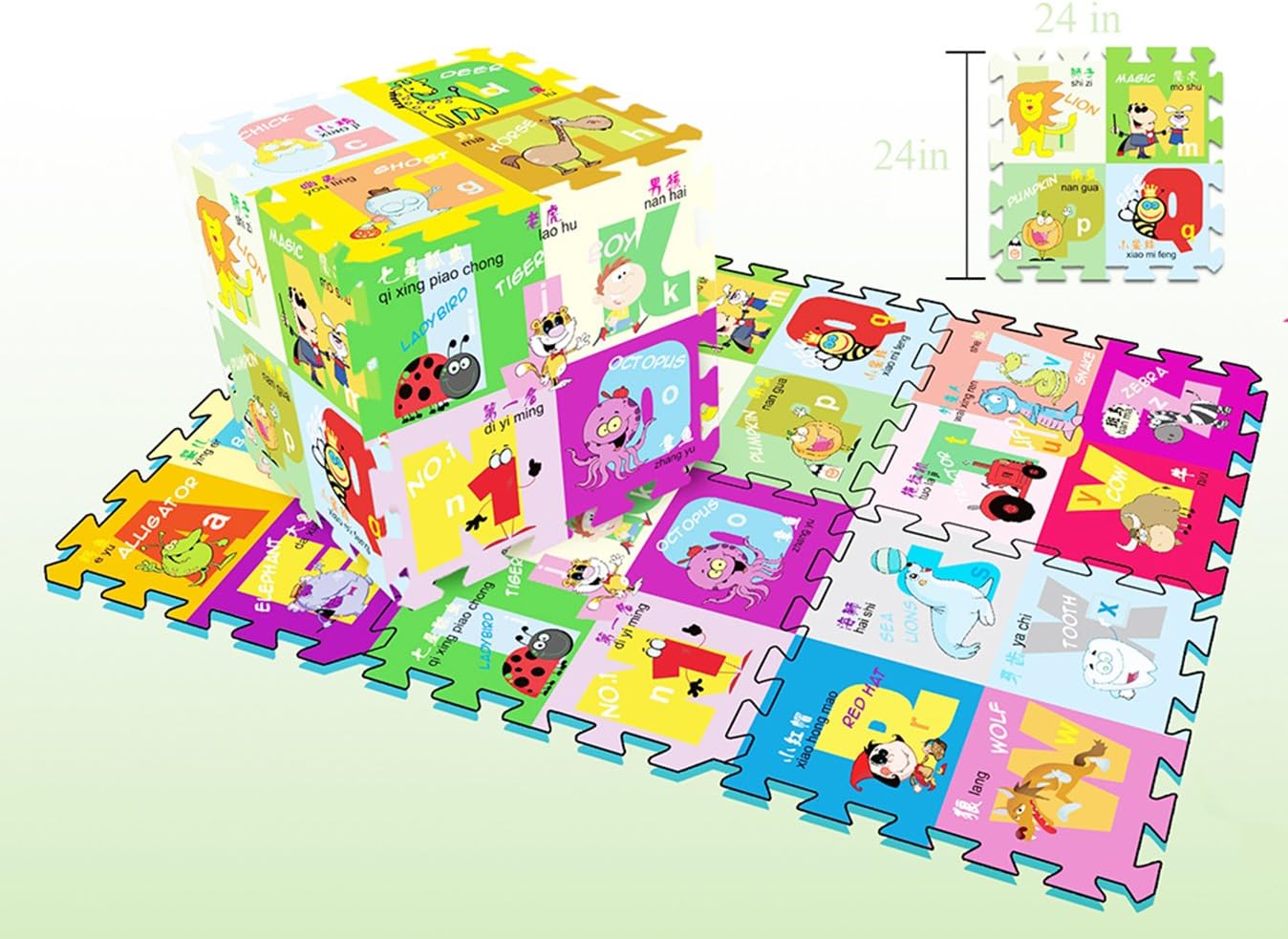 24"X24"X~4/5" Extra Thick playmat (set of 6)