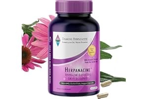 Herpanacine Diamond Natural Skin Care and Immune Support - Vitamins to Help Clear Skin - Complete Skin and Immune System Support from The Inside Out - Made with Natural Ingredients - (200 Count)