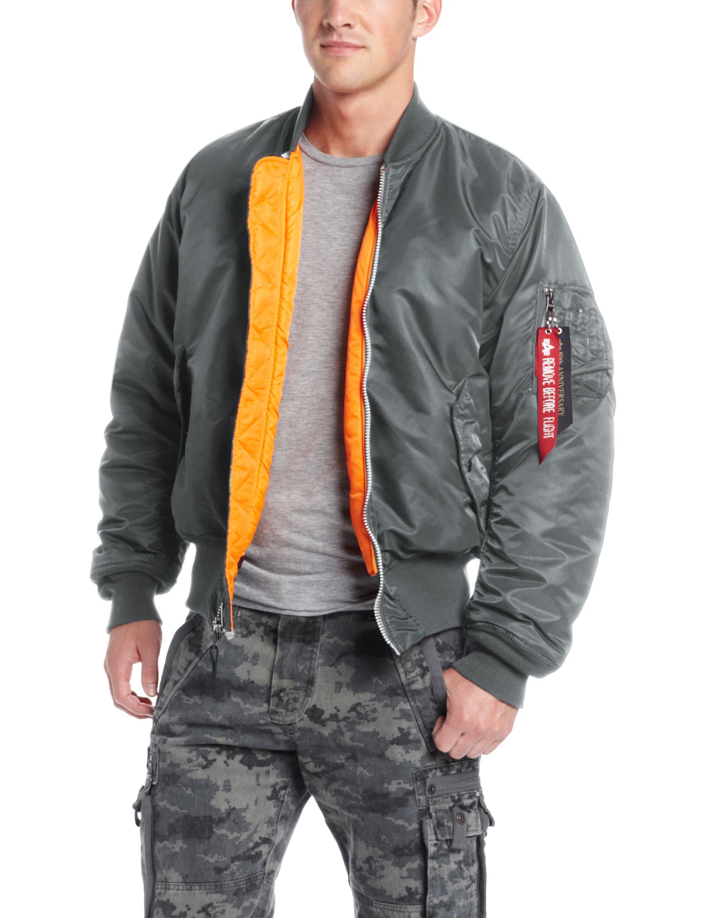 Alpha Industries Men's Ma1 Flight Jacket,Gunmetal,XLarge on Galleon