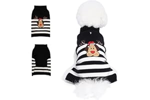 WOYYHO Pet Dog Clothes Dog Sweater for Small Dogs Puppy Sweater Turtleneck Pet Dog Sweaters with Leash Hole Pup Dog Clothes Dog Sweater for Chihuahua Yorkies Havanese