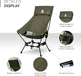 OneTigris Dragonhide Oversized Camping Chair with Pillow 275 lb Capacity view 4
