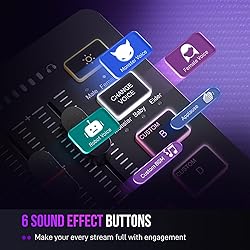 FIFINE Gaming Audio Mixer, Streaming RGB PC Mixer