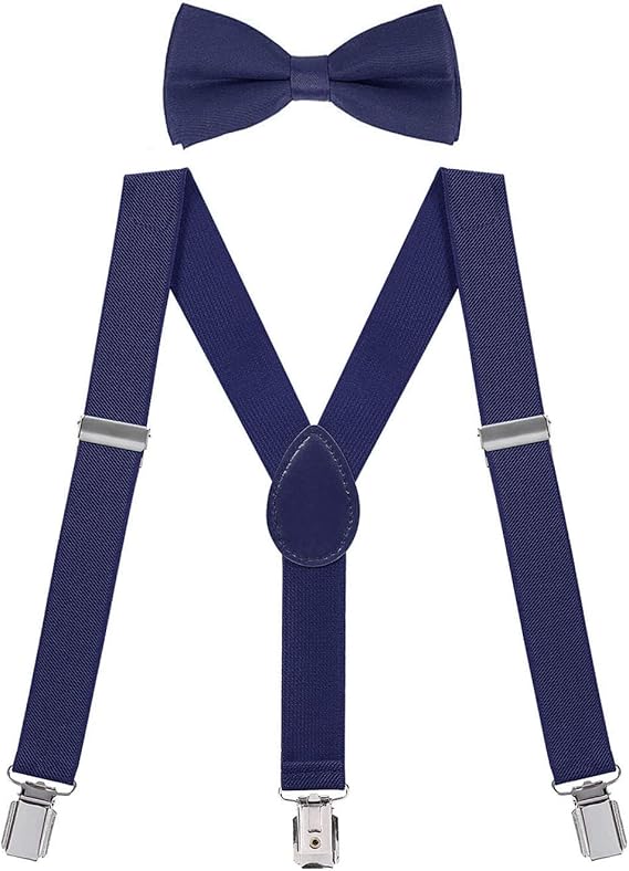 HDE Kids Suspender Bow Tie Set For Toddler Boy Child Suspenders and Bow