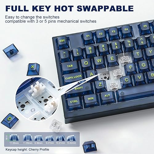 YUNZII X75 PRO 82 Key Wireless Hot Swappable Mechanical Gaming