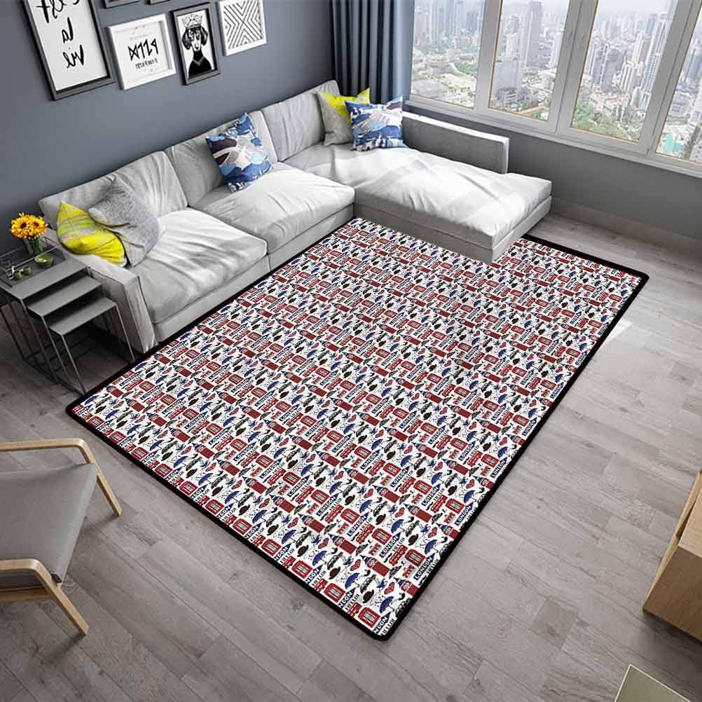 Carpet mat London Carpet for Home Decor UK English Landmarks (5'x7')
