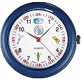 Prestige Medical Analog Stethoscope Watch with Medical Symbols, Blue