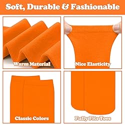 Girls Knee High Halloween & Soccer Socks - Orange