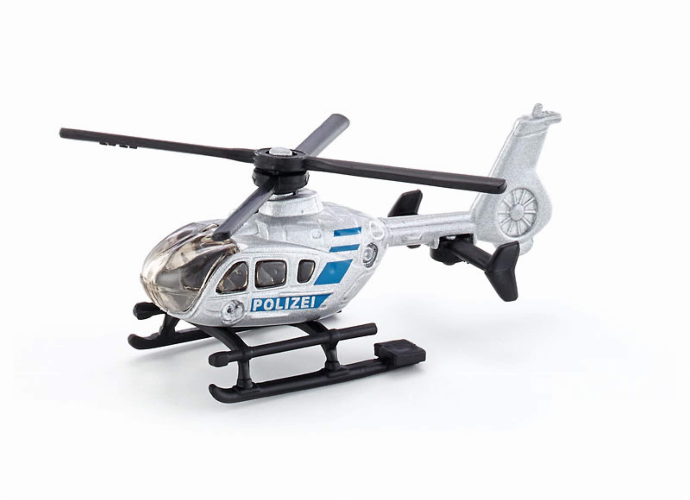 siku 0807, Police Helicopter, Metal,Plastic, Silver, Rotating rotors — image 1