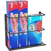 Gypie Kitchen Wrap Organizer Door Mount, Aluminum Foil Holder Cabinet Door Organizer Cabinet Storage Basket for Kitchen Wrap/Food Bag Storage, Black