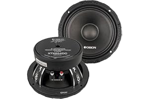 ORION XTR XTX854DC High Efficiency 8” Mid-Range Dust Cap Loudspeakers, 1600W Max Power, 400W RMS, 4 Ohm, 2” Voice Coil - Pro Car Audio Stereo, Midrange Speakers (Pair)